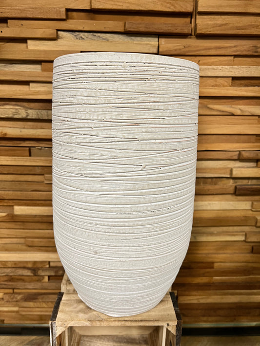 Vase en relief crème