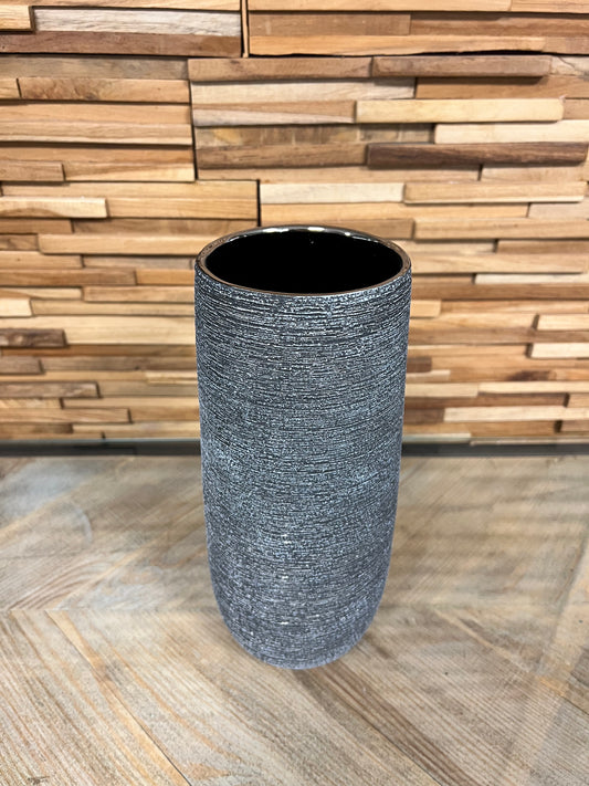 Vase texturé gris anthracite