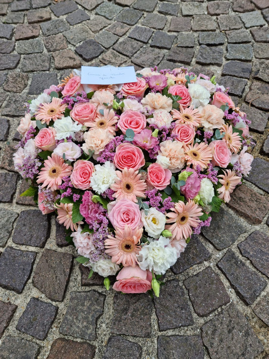 Coeur camaïeu de rose/corail