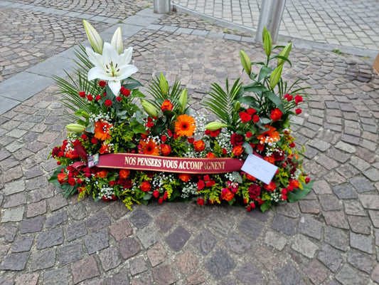Devant de tombe rouge/orange